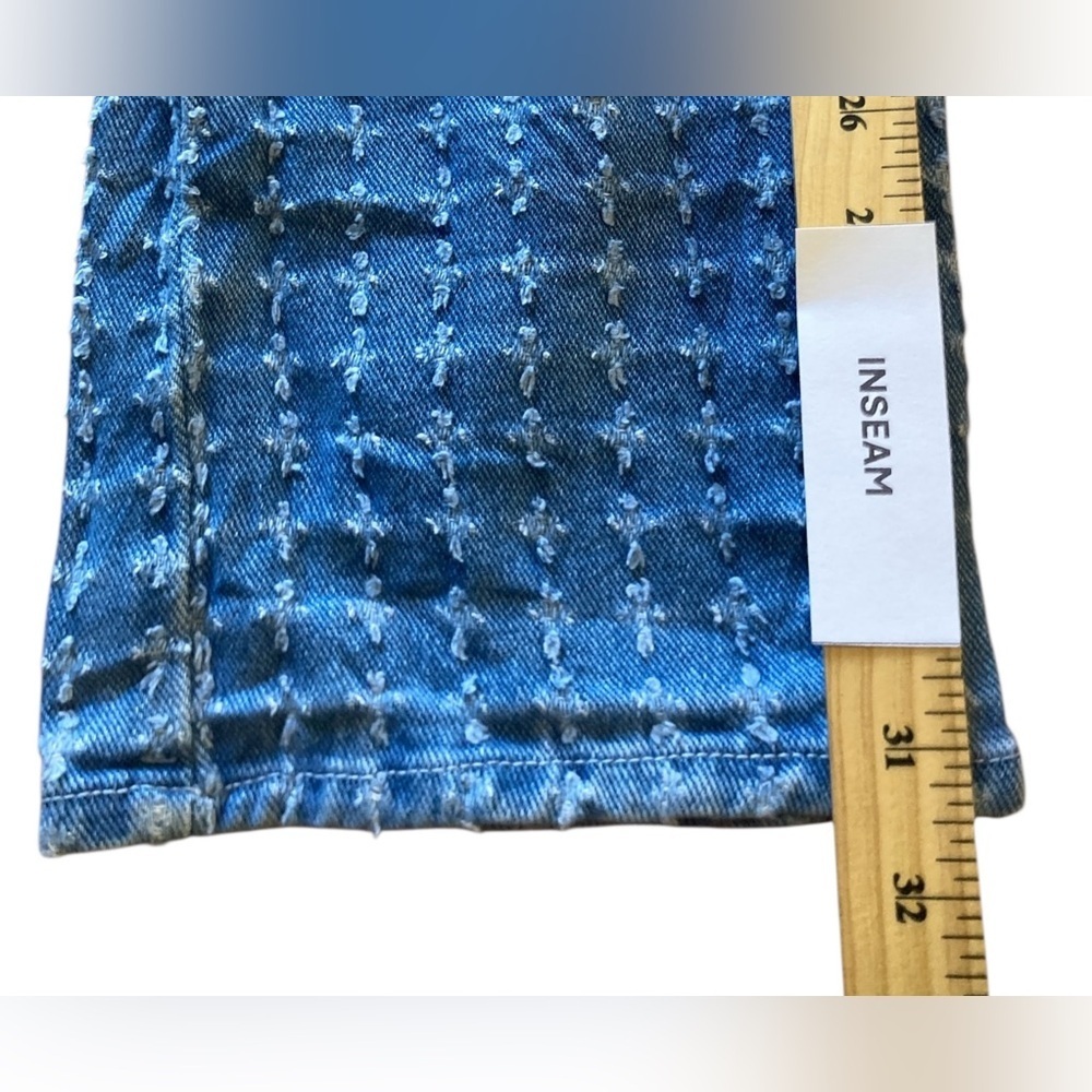 PacSun High-Rise Patterned Blue Jeans - Picture 8 of 9